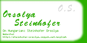 orsolya steinhofer business card